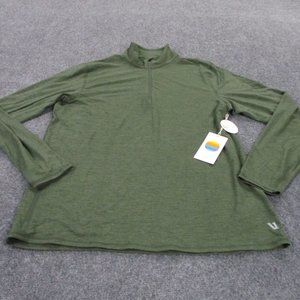Vuori Shirt Adult L Ease Performance 1/2 Zip Pullover Jacket Heather Mens NEW